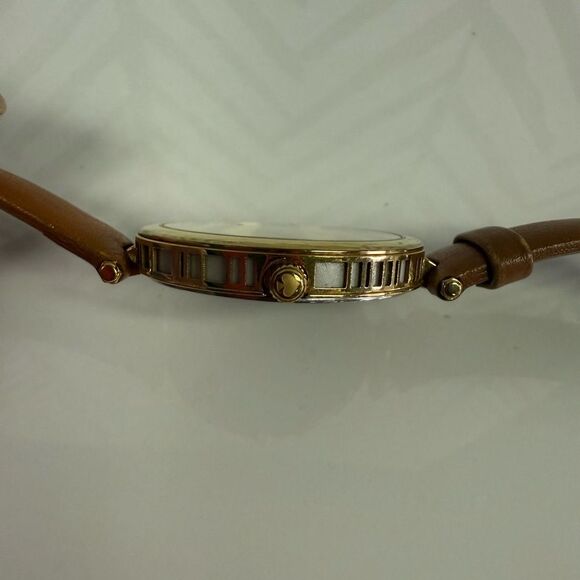 Kate Spade Goldtone Watch with Tan Leather Strap Band main image 8